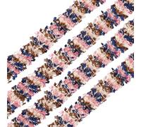 sourcing map Nastro in pizzo intrecciato, 9,1 m, vintage, con bordi sfrangiati, larghezza 1,5 cm, per lavori fai da te, costumi, progetti di cucito, decorazione per la casa, caffè, blu navy