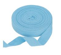 sourcing map Nastro in twill di cotone da 1,9 cm e 9,9 m, a spina di pesce, rotolo di nastro sbieco per fai da te, cucito, confezioni regalo, blu lago