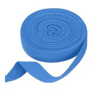 sourcing map Nastro in twill di cotone da 1,9 cm e 9,9 m, a spina di pesce, rotolo di nastro sbieco per fai da te, cucito, confezioni regalo, blu oceano