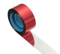 sourcing map Nastro riflettente per uccelli, 50 m x 2,4 cm, nastro riflettente in PET, nastro repellente laser floreale, per tenere lontano gli uccelli, per giardino, fattoria, casa, 1 rotolo, rosso