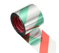 sourcing map Nastro riflettente per uccelli, 50 m x 4,8 cm, nastro riflettente in PET, nastro repellente laser floreale, per tenere lontano gli uccelli, per giardino, fattoria, casa, 1 rotolo, verde