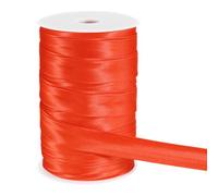 sourcing map Nastro sbieco doppio per cucito, 2,5 cm x 40,5 m, in raso, pre-piegato, nastro continuo per cuciture, trapuntatura, orlo, rilegatura fai da te, arancione rosso