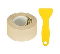 sourcing map Nastro sigillante per WC, beige, autoadesivo, 3,8 cm x 5 m, con strumento di tenuta, per proteggere i bordi della cucina e del bagno