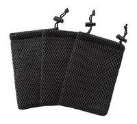 sourcing map, Borsa in rete di nylon con coulisse, 12,7 x 8,9 cm, piccola borsa portaoggetti per mini oggetti, MP3, caricabatterie, auricolari, chiavi, kit da viaggio per rossetti, cosmetici,