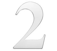 sourcing map Numeri civici autoadesivi da 7,6 cm, in acciaio inossidabile 304, adesivi per porte di cassette postali, cartelli per indirizzi esterni per ufficio, hotel, appartamenti, giardino (argento