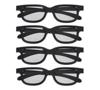 sourcing map Occhiali 3D polarizzati, passivi circolari 3D, per anaglifi, film, cinema, giochi, TV, proiettori fotografici, Nero , 42x158mm/1.65x6.22inch