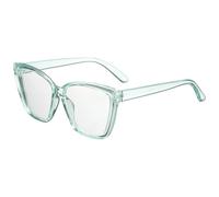 sourcing map Occhiali da sole per donne e uomini, occhiali da sole in policarbonato, anti-luce blu, piatti, alla moda, protezione solare, ombra, guida, shopping e scattare foto, Verde trasparente.