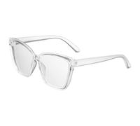 sourcing map Occhiali da sole per donne e uomini, occhiali da sole in policarbonato, anti-luce blu, piatti, alla moda, protezione solare, ombra, guida, shopping e scattare foto, Trasparente