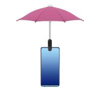 sourcing map Ombrello per cellulare, regolabile, con clip stabile, universale, mini copertura per cellulare, per spiaggia/piscina/all'aperto, colore rosso rosa