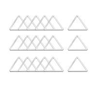 sourcing map Orecchini a cerchio triangolari con perline, con cornice cava triangolare, 15 mm, colore argento, anello di collegamento geometrico per la creazione di gioielli, confezione da 100