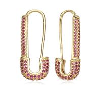 sourcing map Orecchini a perno con spilla di sicurezza, ipoallergenici, orecchini a perno punk per donne e uomini, alla moda personalizzati, 27x10x3mm / 1.06x0.39x0.12inch(L*W*H), rame, Rotondo