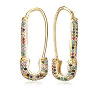 sourcing map Orecchini a perno di sicurezza, ipoallergenici, con clip di carta, orecchini a cerchio punk per donne e uomini, gioielli alla moda personalizzati regali, 27x10x3mm / 1.06x0.39x0.12inch(L