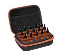 sourcing map Organizer per oli essenziali, custodia per il trasporto di olio, per casa, viaggi e presentazioni, Arancione, 15 Grids, moderno