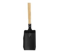 sourcing map Pala per cenere da camino, 38,1 cm, pala da giardino in metallo, con manico in legno, per stufe a legna e carbone