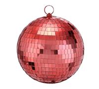 sourcing map Palla da discoteca a specchio, 20,3 cm, da appendere, con anello da appendere, per feste, balli, matrimoni, palcoscenico, festival, club di Natale, decorazione per la casa, rossa