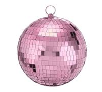 sourcing map Palla da discoteca a specchio, 20,3 cm, da appendere, con anello da appendere, per feste, balli, matrimoni, palcoscenico, festival, club di Natale, decorazione per la casa, rosa