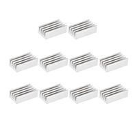 sourcing map Parallel Line Notch Dissipatore per MOS GPU IC Chip Argento 15 x 9 x 5 mm 10pcs