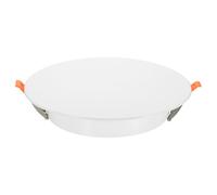 sourcing map Piastra di copertura rotonda da soffitto da 230 mm, con foro da incasso a LED, montaggio a molla, pannello di accesso decorativo piatto per soffitti o pareti da 12,4 a 17,5 cm, bianco