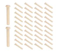 sourcing map Picchetti in legno da 5/16" di diametro 6,3 cm di lunghezza, mini pioli in legno per modellini fai da te, auto, camion, 100 pezzi