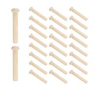 sourcing map Picchetti in legno da 5/16" di diametro 6,3 cm di lunghezza, mini pioli in legno per modellini fai da te, auto, camion, 25 pezzi