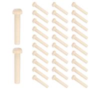 sourcing map Picchetti per asse in legno, diametro 7/32 pollici, lunghezza 3,5 cm, mini pioli in legno per modellini fai da te, auto, camion, 50 pezzi