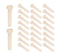 sourcing map Picchetti per asse in legno, diametro 7/32 pollici, lunghezza 3,8 cm, mini pioli in legno per modellini fai da te, auto, camion, 25 pezzi
