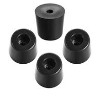 sourcing map Piedini in gomma tamponi D31x24xH22mm Nero 4pz
