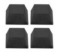 sourcing map Piedini isolanti in gomma per altoparlanti, 2 x 1 cm, base antivibrazione nera con amplificatore adesivo, piedini per giradischi, subwoofer, monitor, confezione da 4