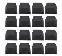 sourcing map Piedini isolanti in gomma per altoparlanti, 2 x 1 cm, base antivibrazione nera con amplificatore adesivo, per giradischi, subwoofer, monitor, confezione da 16