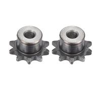 sourcing map Pignone a rullo per catena, foro da 8 mm, passo 3/8", 10 denti, a filo singolo, tipo B, pignone per catena a rulli in acciaio al carbonio A3, per catena ISO 06B, 2 pezzi