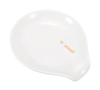 sourcing map Poggiamestolo da caffè in ceramica, 9,9 cm, resistente al calore, accessorio per tavolo da caffè, bar, cucina, piano cottura, decorazione per tavolo (lettera I, bianco)