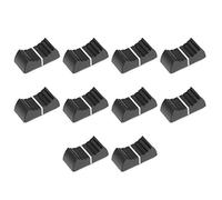 sourcing map Pomello piatto per potenziometro a scorrimento dritto, 4 x 1,2 mm, nero, 10 pezzi in plastica