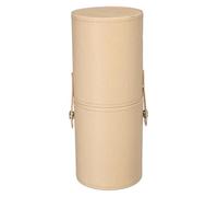 sourcing map Porta pennelli da trucco portatile da 20 cm con cinghia, porta pennelli da trucco da viaggio, custodia per pennelli da trucco, matite, spazzolino da denti, crema per le mani, albicocca