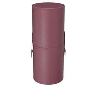 sourcing map Porta pennelli da trucco portatile da 20 cm con cinghia, porta pennelli da trucco da viaggio, custodia per pennelli da trucco, matite, spazzolino da denti, crema per le mani, rosso scuro