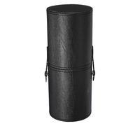 sourcing map Porta pennelli da trucco portatile da 20 cm con cinghia, supporto per scrubber per trucco, custodia da viaggio per pennelli da trucco, matite, spazzolino da denti, crema per le mani, nero