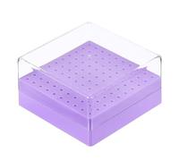 sourcing map Porta punte per trapano per unghie, 100 fori, grande spazio per trapani per la pulizia, custodia antipolvere con coperchio per strumenti per manicure, scatola organizer per tecnici delle