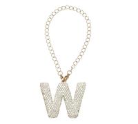 sourcing map Portachiavi con lettera iniziale, accessorio glitterato con strass e manico per donne e ragazze, bottiglia d'acqua, tazza, chiave, borsa, Misura unica, Metallo, Diamante sintetico