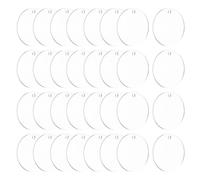 sourcing map Portachiavi in acrilico, 100 pezzi, rotondi da 4,1 cm, in acrilico trasparente, 3 mm di spessore, dischi vuoti con fori per artigianato, etichette, ciondoli, gioielli da appendere,