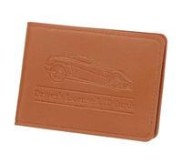 sourcing map Portaoggetti per auto e assicurazione, in pelle PU, con tasche per carta d'identità, Marrone, 4 Pockets