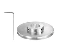 sourcing map Puleggia a V tipo 25 mm foro 100 mm diametro esterno singola scanalatura in lega di alluminio per 6 mm PU cinghia rotonda albero motore perforatrice con installazioni