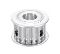 sourcing map Puleggia per cinghia dentata, 5 m, 18 denti, 12 mm, foro da 15/32", in lega di alluminio, ingranaggi sincroni per stampanti 3D, macchine CNC, colore argento