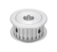 sourcing map Puleggia per cinghia dentata, 5 m, 24 denti, 12 mm, foro da 15/32", in lega di alluminio, ingranaggi sincroni per stampanti 3D, macchine CNC, colore argento