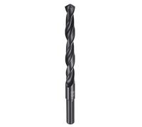 sourcing map Punta da trapano 7/16" 3/8" gambo ridotto 3-Flat 4241 Nitrurazione in acciaio ad alta velocità nero 118° Punto standard per plastica, legno, rame, alluminio, ferro, metallo medio morbido