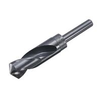 sourcing map Punta da trapano da 26 mm con codolo ridotto 9341 in acciaio ad alta velocità HSS nitrurazione superficie nera 135° per acciaio, lega di alluminio, legno, plastica, metallo