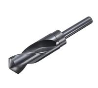 sourcing map Punta da trapano da 27,5 mm con codolo ridotto 9341 in acciaio ad alta velocità HSS nitrurazione superficie nera 135° per acciaio, lega di alluminio, legno, plastica, metallo