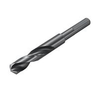 sourcing map Punta per trapano da 16,5 mm con gambo piatto ridotto da 1/2", M2, in acciaio ad alta velocità, nero, 135°, per metallo duro, acciaio inossidabile, 1 pezzo