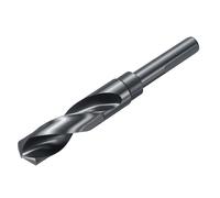 sourcing map Punta per trapano da 20 mm, 1/2" ridotto, 3 codolo piatto, M2, in acciaio ad alta velocità, nero, 135°, per metalli duri, acciaio inossidabile, 1 pezzo