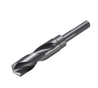 sourcing map Punta per trapano da 23,5 mm, 1/2", ridotta, 3 codolo piatto, M2, in acciaio ad alta velocità, nero, 135°, per metalli duri, acciaio inossidabile, 1 pezzo