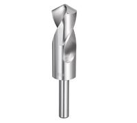 sourcing map Punta per trapano da 28 mm, codolo ridotto, rotonda, 4241, in acciaio ad alta velocità non rivestito (luminoso), 118°, punta standard per plastica, legno, rame, alluminio, ferro, metallo