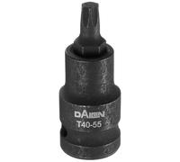 sourcing map Punta Torx T40 55 mm lunghezza 1/2 "Square Drive Star 6 punti di estensione bit Impact Bit Power Nut Driver Set S2 Steel Socket Ratchet Wrench Bits, Black